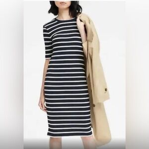 Banana Republic Striped Midi Dress